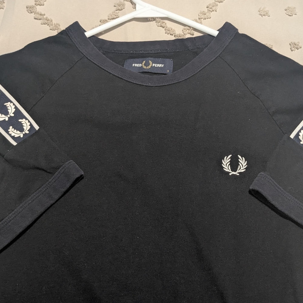 Fred Perry Black Shirt with Logo Sizes Small